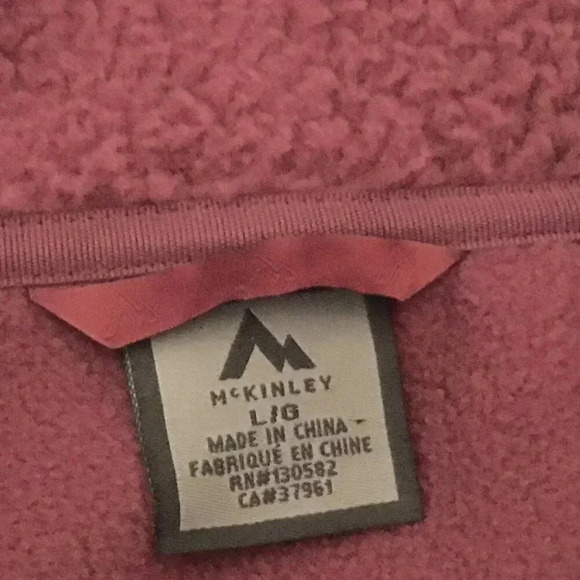 NWT McKINLEY Women's Malla Full Zip Fleece Top Red Jacket SZ L - Picture 5 of 6